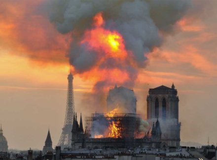 Notre-Dame: Fire in the spire