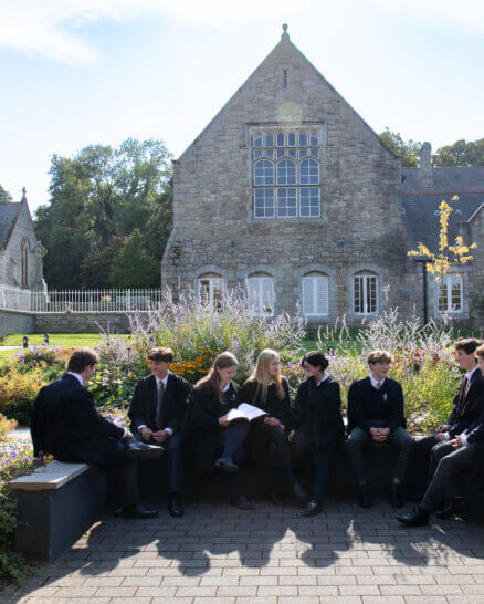 Pupils Outside Whispering House